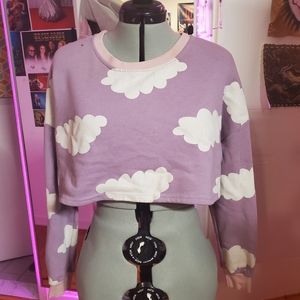 Pastel cloud crop sweater